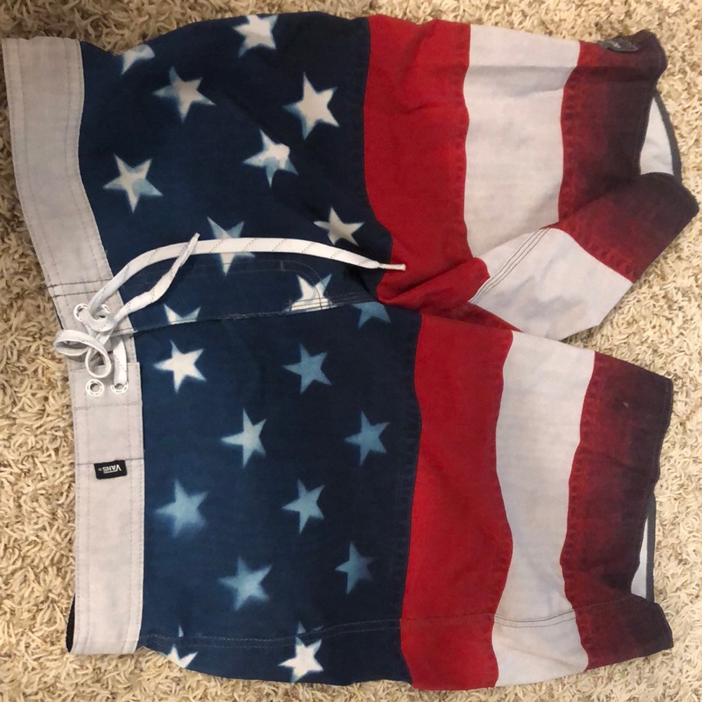 Vans American Flag SwimTrunks No Netting